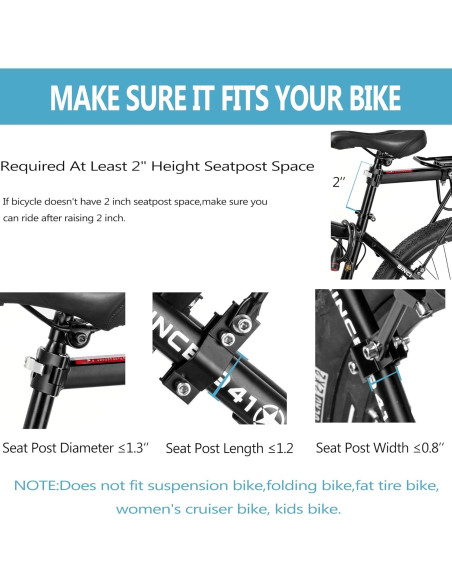 Portabicicletas Trasero YONTUO BCR06 140.61 kg Ajustable