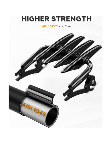 Soporte de Equipaje PBYMT para Harley Touring 2009-2024 Negro