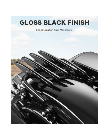 Soporte de Equipaje PBYMT para Harley Touring 2009-2024 Negro