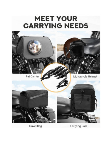Soporte de Equipaje PBYMT para Harley Touring 2009-2024 Negro