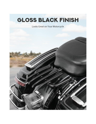 Soporte de Equipaje PBYMT para Harley Touring 2009-2024 Negro