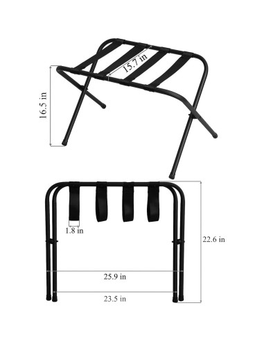 Soporte Plegable para Equipaje Mabel Home 35kg Negro