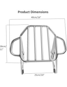 Soporte de Equipaje Desmontable Fjpacemt Cromo 2-Up 40kg 2