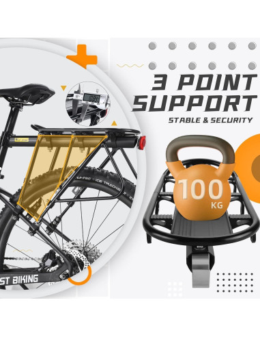 Soporte de Carga para Bicicleta West Biking 100 kg Ajustable