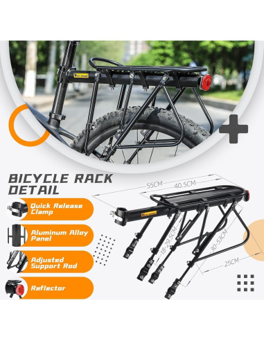Soporte de Carga para Bicicleta West Biking 100 kg Ajustable