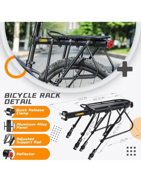 Soporte de Carga para Bicicleta West Biking 100 kg Ajustable