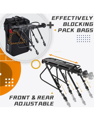 Soporte de Carga para Bicicleta West Biking 100 kg Ajustable