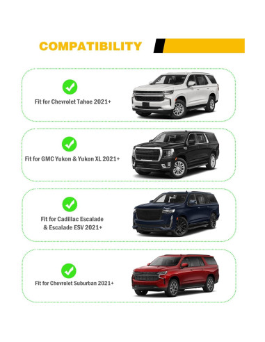 Barras Transversales Techo EZREXPM 330LBS Chevrolet Tahoe 2021-2025