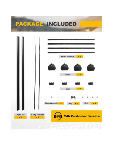 Barras Transversales Techo EZREXPM 330LBS Chevrolet Tahoe 2021-2025