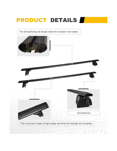 Barras Transversales Techo EZREXPM 330LBS Chevrolet Tahoe 2021-2025