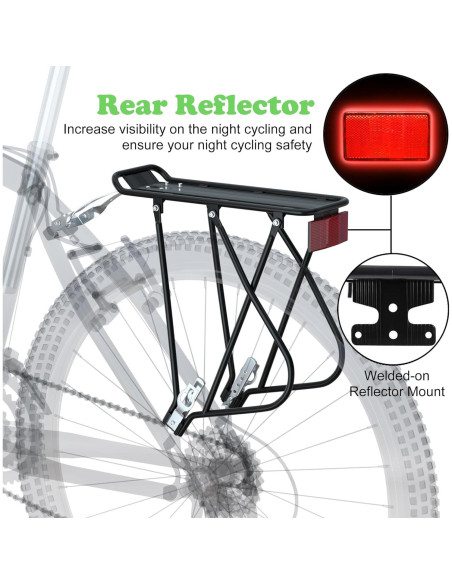 Portaequipajes de Bicicleta RELIANCER Ajustable 55 lbs