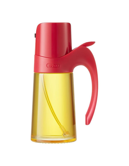 Botella Spray de Aceite Ankou 300ml Vidrio Borosilicato Rojo