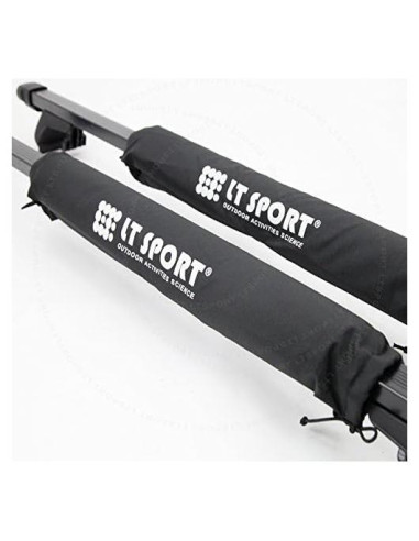 Almohadillas de Barras Transversales LT Sport 2 Piezas Negro