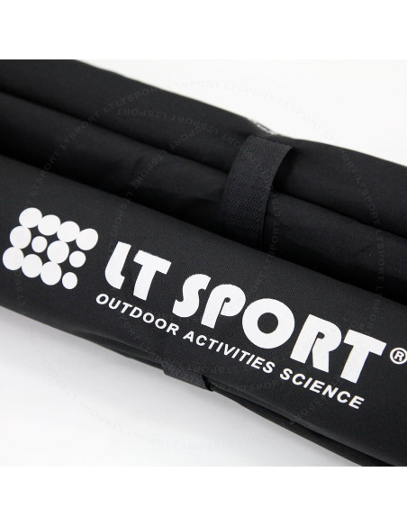 Almohadillas de Barras Transversales LT Sport 2 Piezas Negro