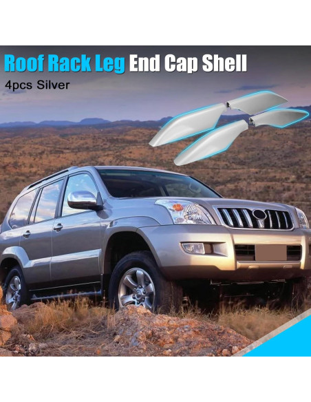Cubierta de Fin de Pierna de Techo LEZZYRUCK Plata 4 Pcs