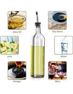 Botella dispensadora de aceite y vinagre Leaflai 500ml 2 Pcs 2