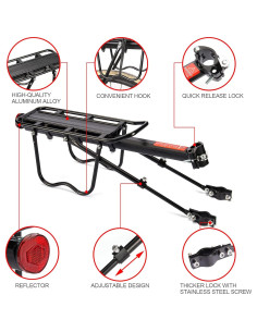 Portaequipajes Trasero HOMEE Universal 50 kg Ajustable 2