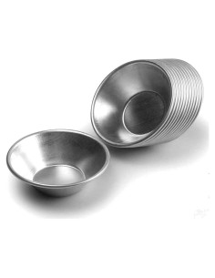 25 Moldes de Tartas de Huevo BMIROAMDFE Redondos de Aluminio