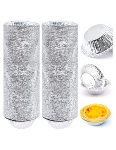 200 Tazas de Aluminio Desechables JJYHEHOT para Hornear
