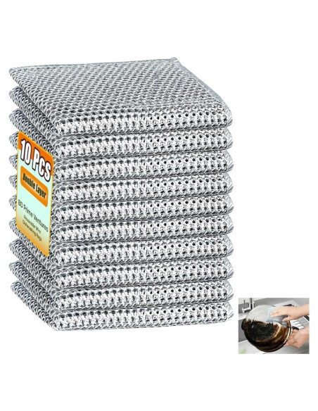 10 Trapos de Lavado Reutilizables BD Prime Plata 19,81 cm