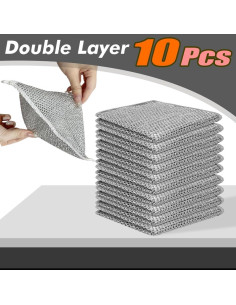 10 Trapos de Lavado Reutilizables BD Prime Plata 19,81 cm 2
