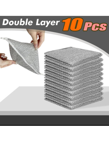 10 Trapos de Lavado Reutilizables BD Prime Plata 19,81 cm