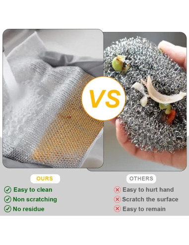 10 Trapos de Lavado Reutilizables BD Prime Plata 19,81 cm