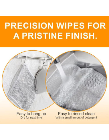 10 Trapos de Lavado Reutilizables BD Prime Plata 19,81 cm