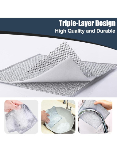 Paño de Cocina Navona 12 Pcs Alambre No Rayante 17 cm