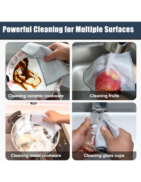 Paño de Cocina Navona 12 Pcs Alambre No Rayante 17 cm