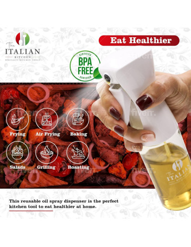 Botella de Spray de Aceite de Oliva 200ml La Cocina Italiana
