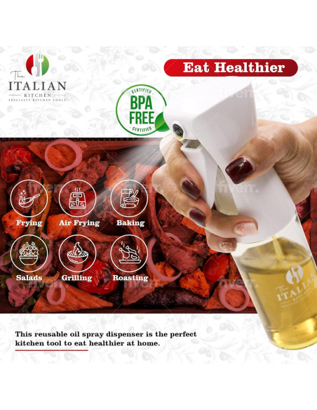 Botella de Spray de Aceite de Oliva 200ml La Cocina Italiana