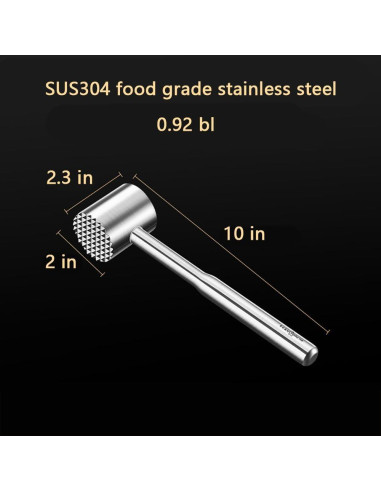 Ablandador de Carne Reginsnow Acero Inoxidable 447g 25cm