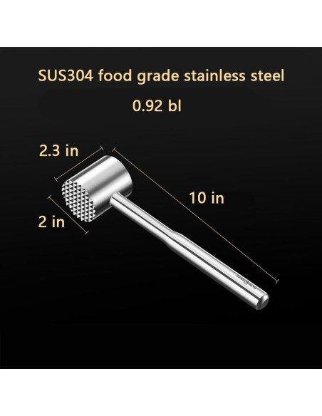 Ablandador de Carne Reginsnow Acero Inoxidable 447g 25cm