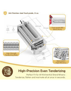 Ablandador de Carne RYANER para Mezclador KitchenAid - 48 Agujas 2