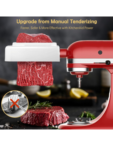 Ablandador de Carne RYANER para Mezclador KitchenAid - 48 Agujas