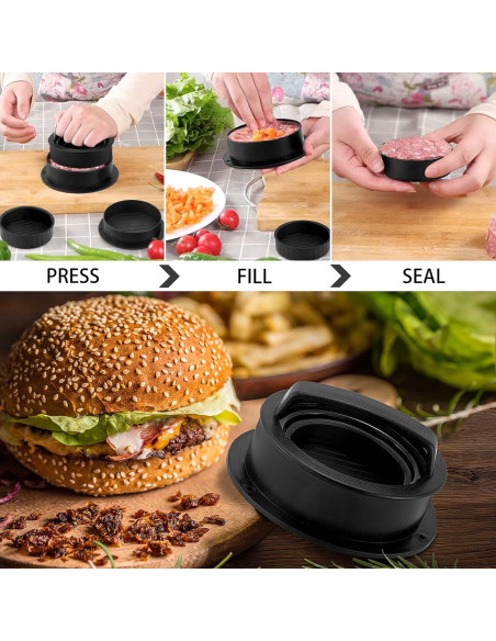 Conjunto Prensa de Hamburguesas Hierro Fundido Leonyo 2.43kg