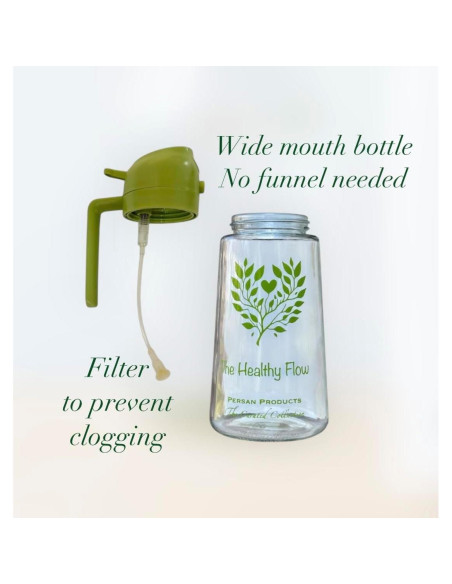 Botella de Vidrio 16oz Persan Products 2 en 1 para Aceite