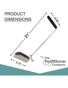 Cuchara coladora profunda FryOilSaver 21.75" acero inoxidable 2