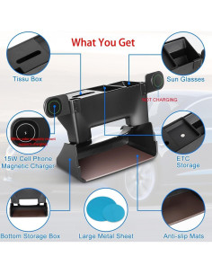 Bandeja Organizadora Tesla Model 3/Y con Cargador 15W 2