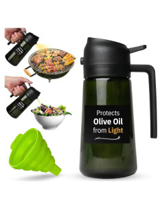 Pulverizador de Aceite CMJ PRO 470ml Vidrio Oscuro 2 en 1