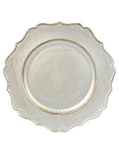 Paquete de 10 Platos Cargadores Antiguos Neehows 33 cm