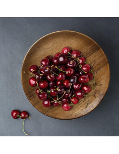 IQCWOOD Set de 4 Platos de Madera de Acacia 20 cm 2