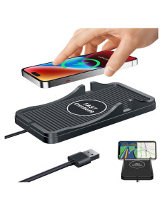 Base de Carga Inalámbrica para Coche TASUMATO 15W Qi Soporte