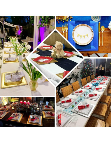 Bandejas Cuadradas Desechables Efavormart 10 Unidades 33 cm