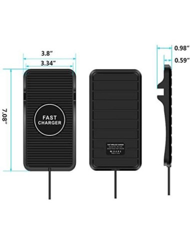 Base de Carga Inalámbrica para Coche TASUMATO 15W Qi Soporte