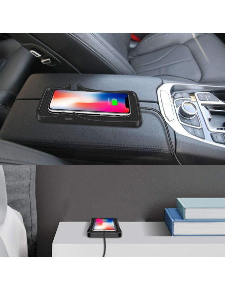 Base de Carga Inalámbrica para Coche TASUMATO 15W Qi Soporte