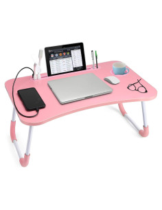 Mesa Plegable para Laptop Slendor Rosa 60x39 cm Portátil