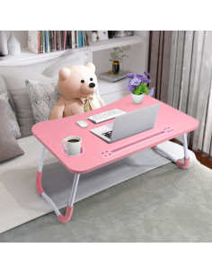 Mesa Plegable para Laptop Slendor Rosa 60x39 cm Portátil 2