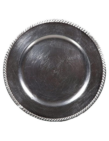 Placas de Carga Palais Dinnerware 33 cm Plata 4 Piezas